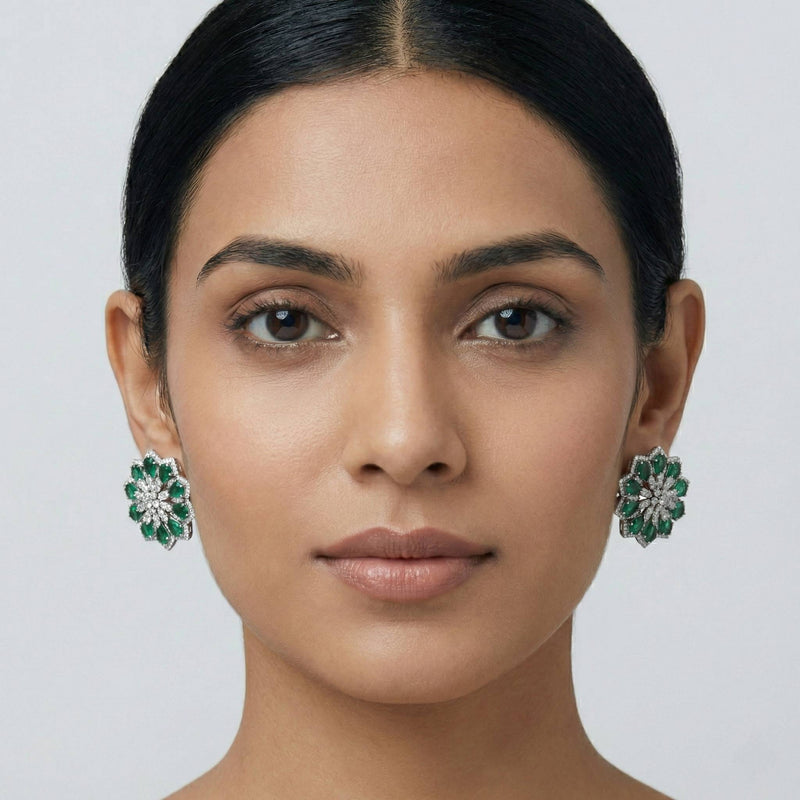 Luxora Big Green Flower (Studs)