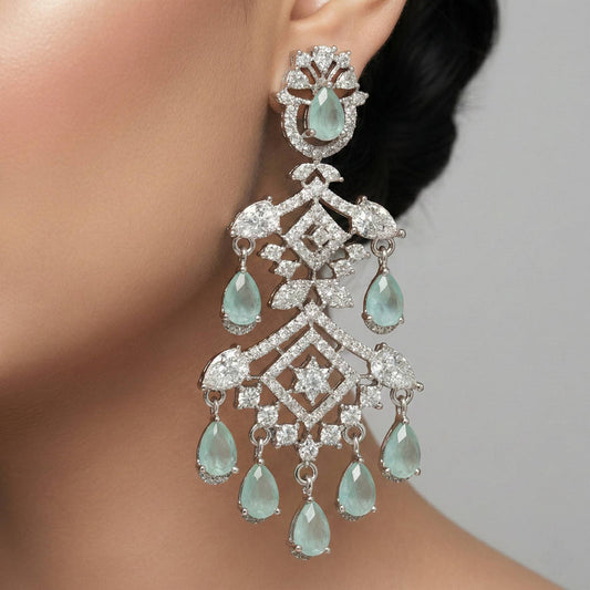 Luxora Silver AD with Mint Green Drops