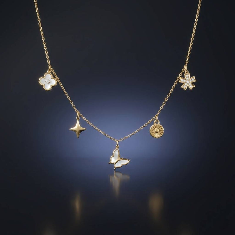 Luxora Chain with Butterfly and Flower Charms