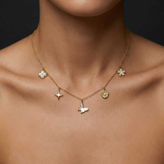 Luxora Chain with Butterfly and Flower Charms