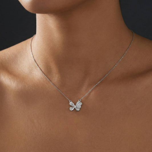 Luxora Silver Half Butterfly with Diamond