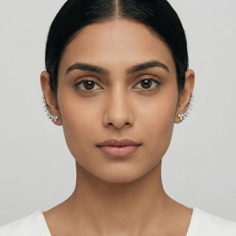 Luxora Single Diamond line Earcuffs