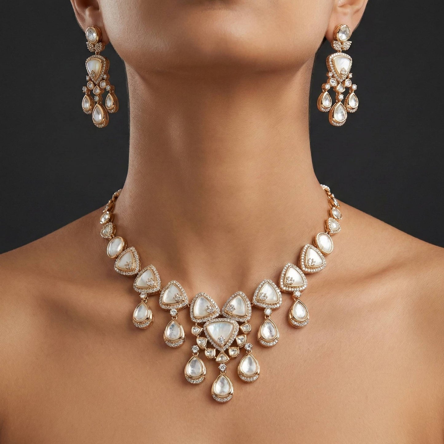 Luxora Champagne Teardrop Radiance Set