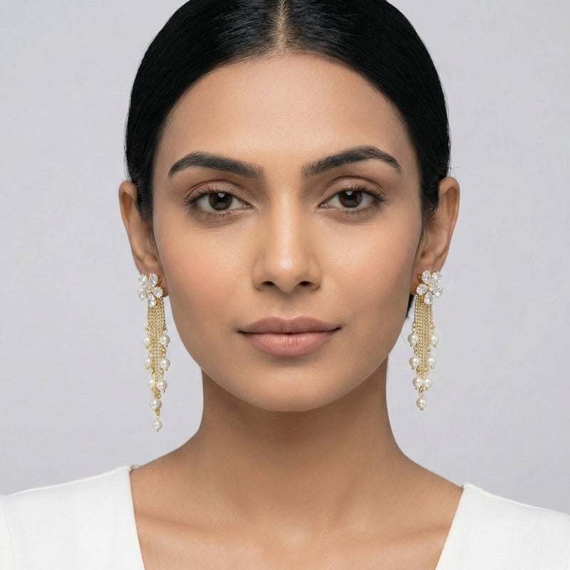 Luxora Floral with Chain Danglers