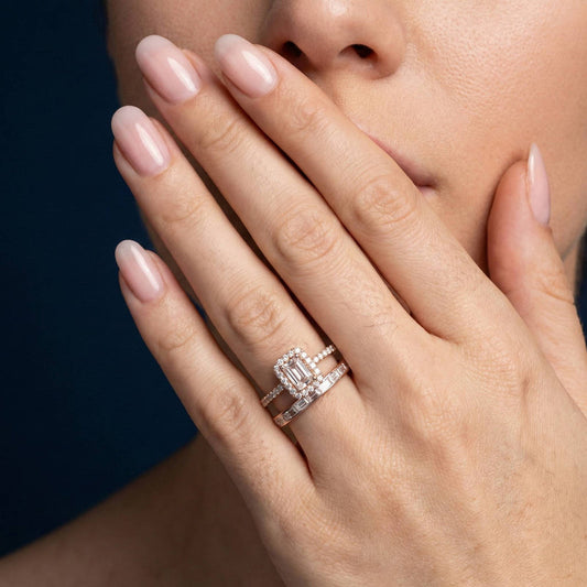 Luxora Emerald Cut Centerpiece Ring