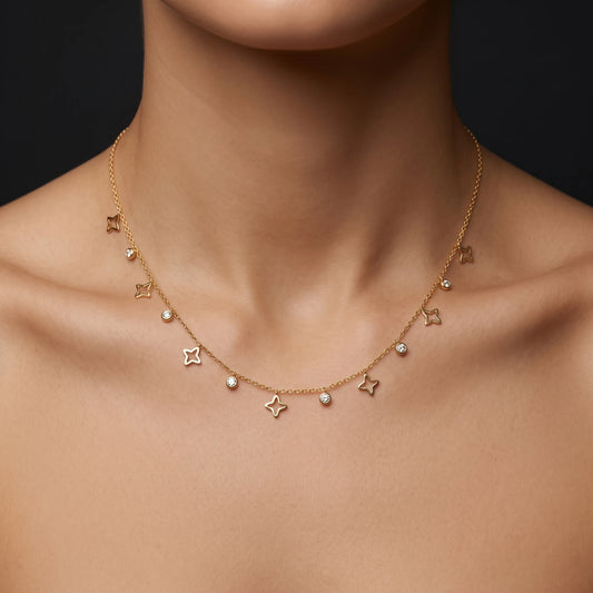 Luxora Celestial Charm Dangle Necklace