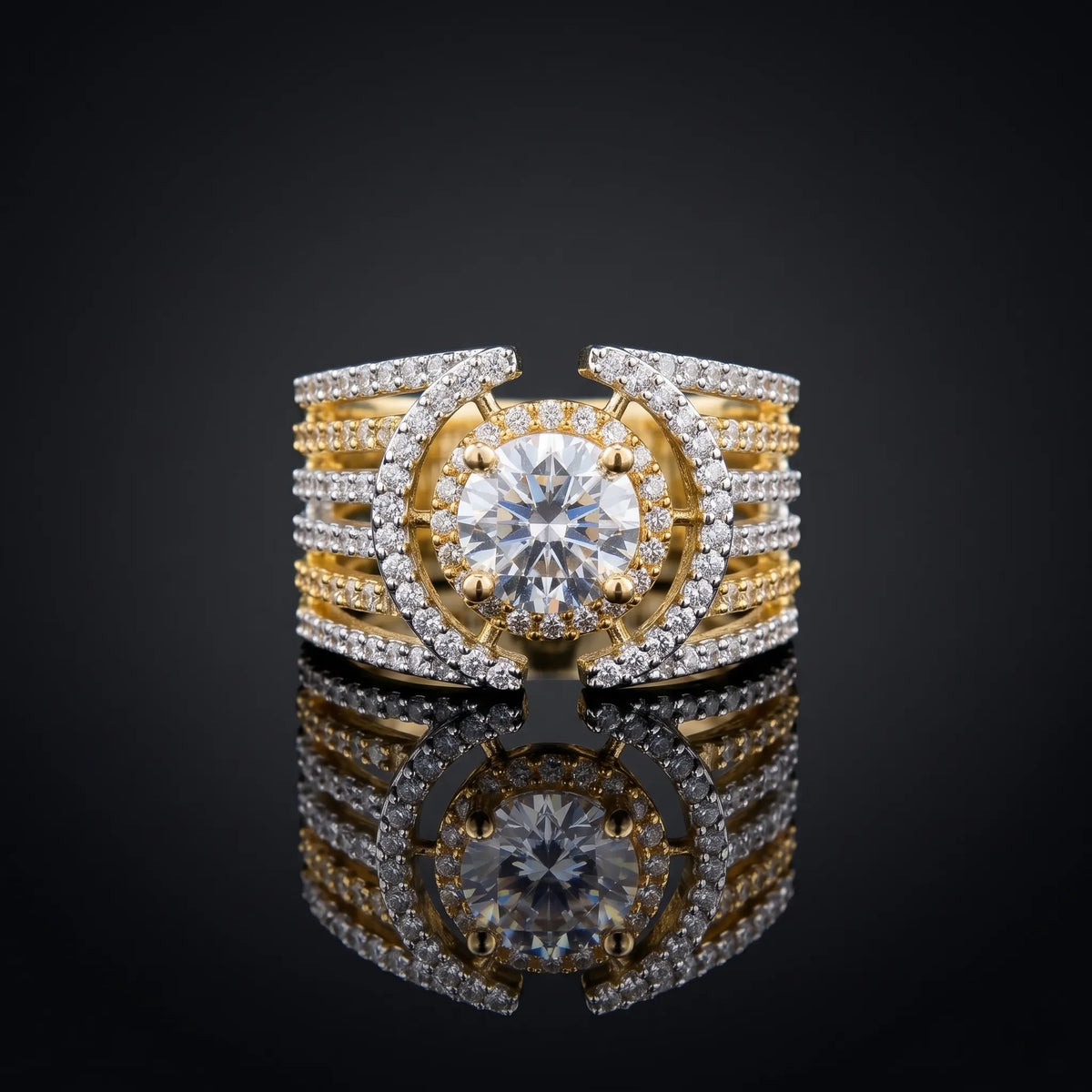 Luxora Imperial Halo Luxe Statement Ring