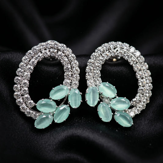 Luxora Rose Blossom Crystal Earrings