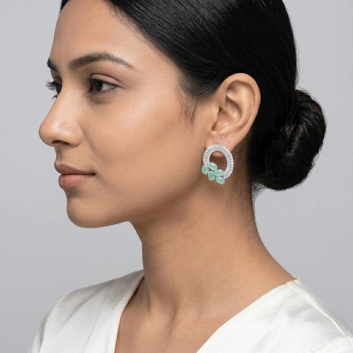 Luxora Rose Blossom Crystal Earrings