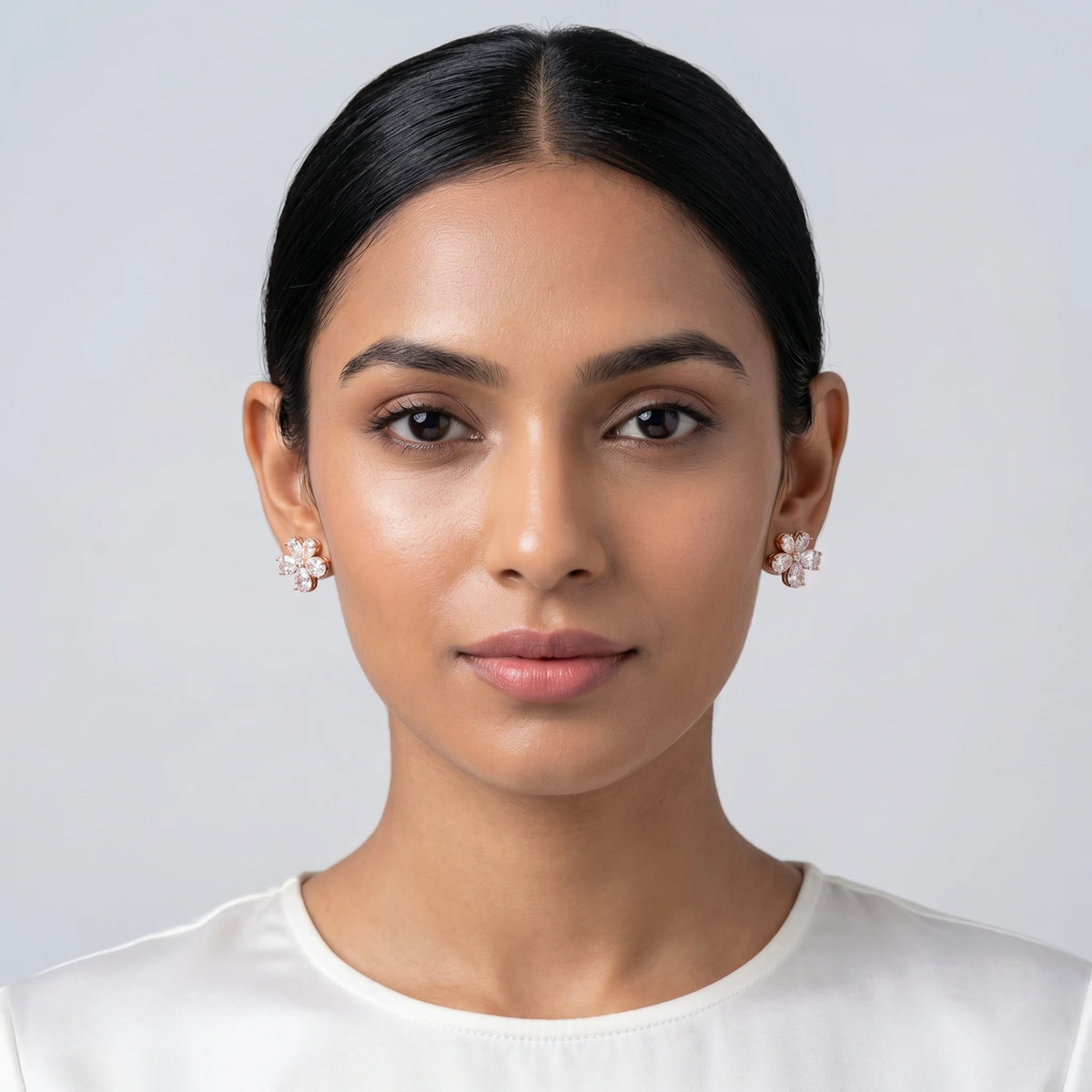 Luxora Ethereal Crystal Bloom Earrings