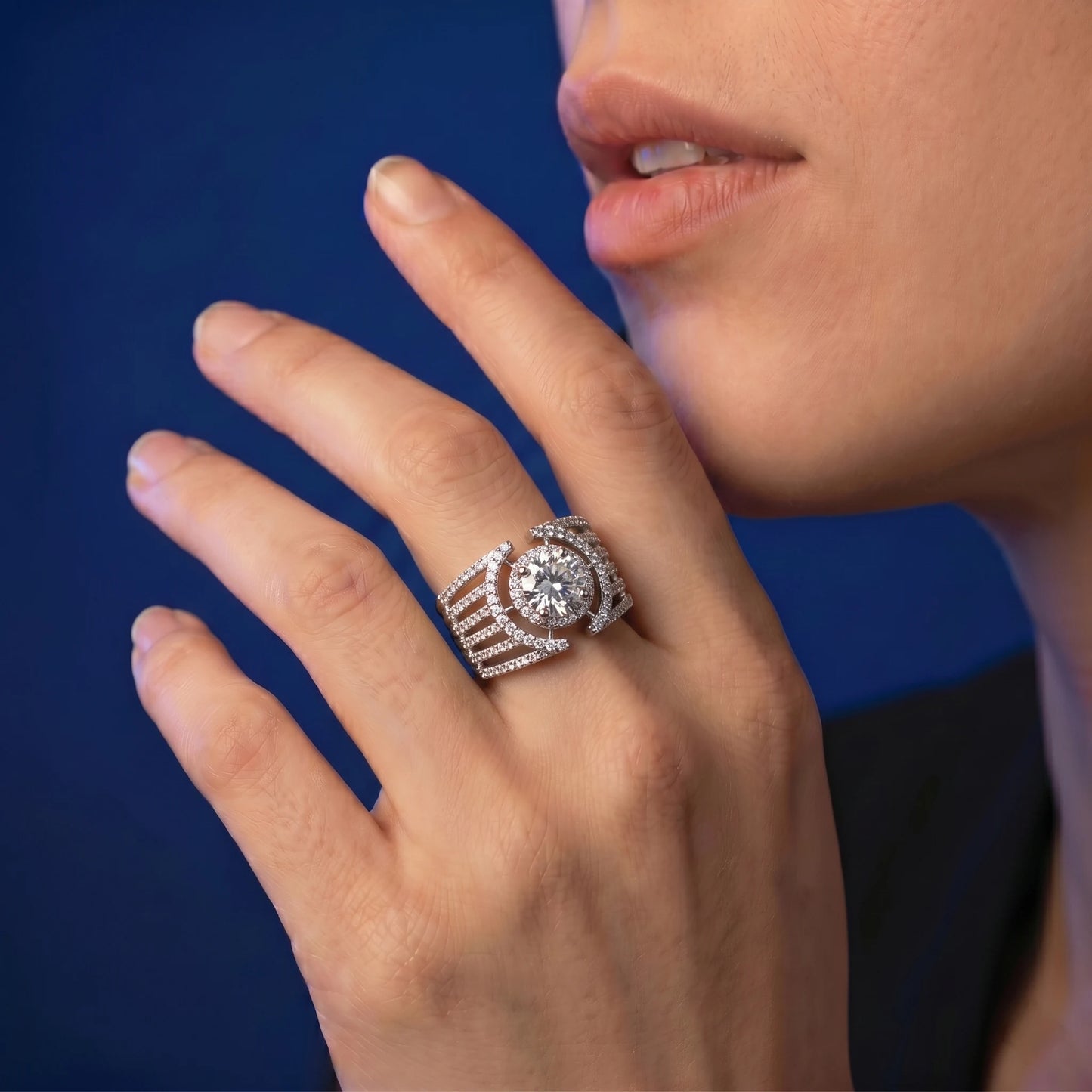 Luxora Imperial Halo Luxe Statement Ring
