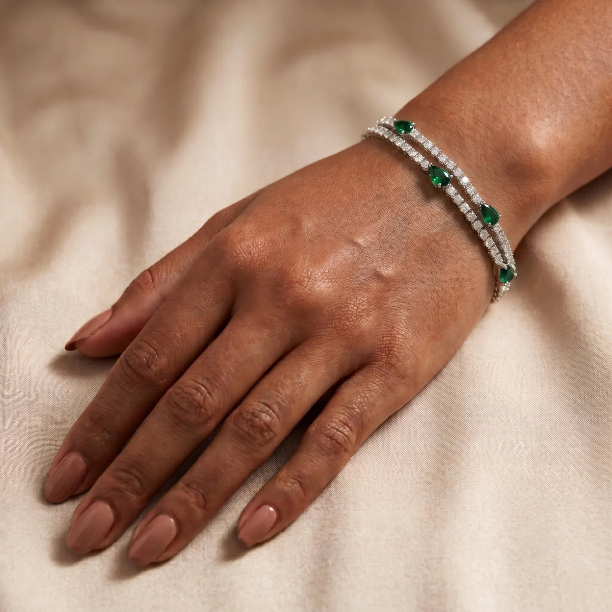 Luxora Midnight Sparkle Dual-Line Bracelet