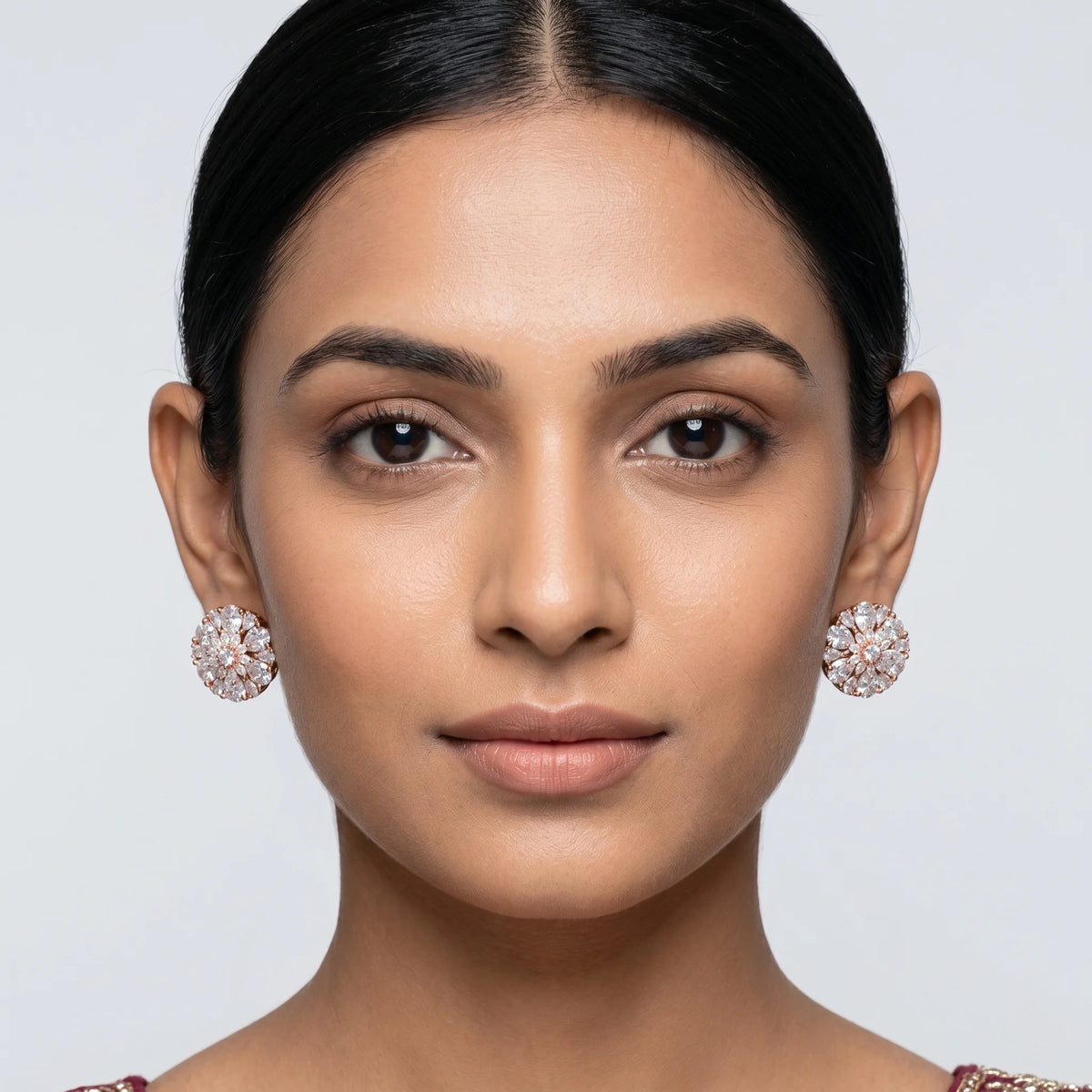 Luxora Celestia Floral Crystal Studs