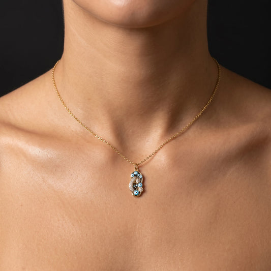 Luxora Lucky Eye Crystal Pendant Necklace