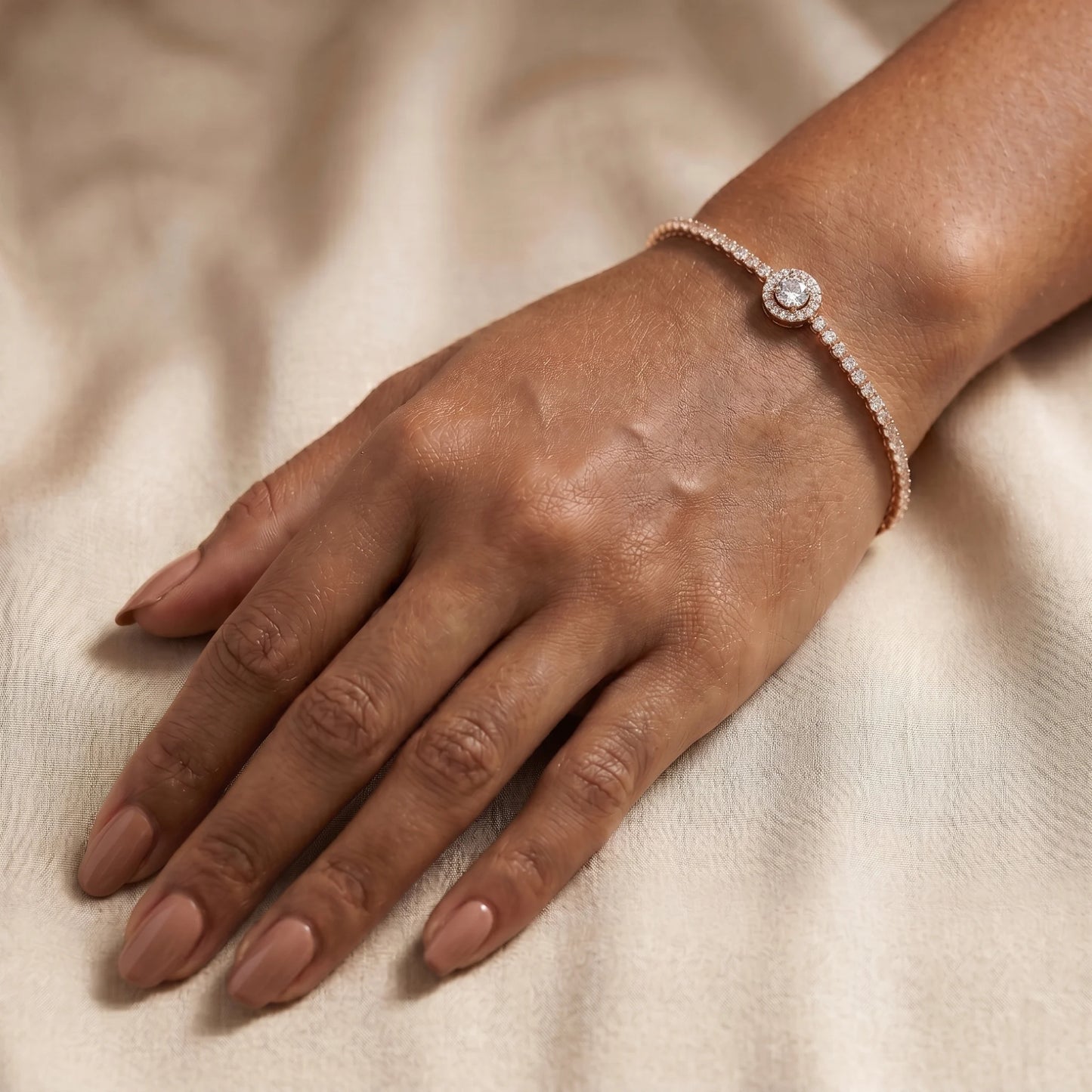 Luxora Celestial Halo Solitaire Bracelet
