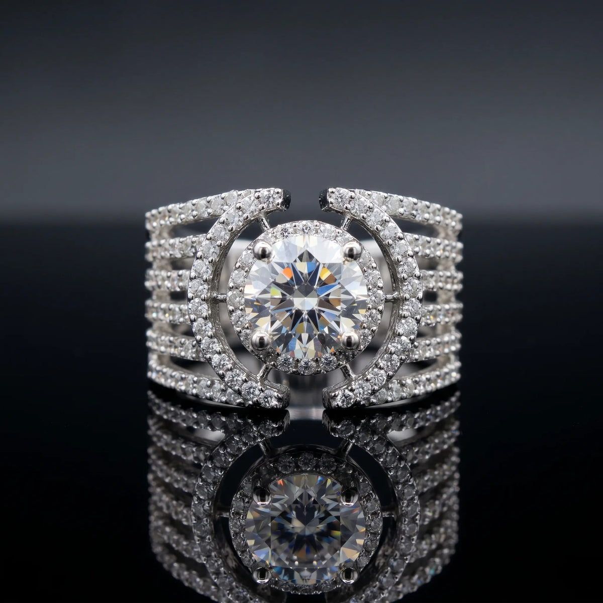 Luxora Imperial Halo Luxe Statement Ring