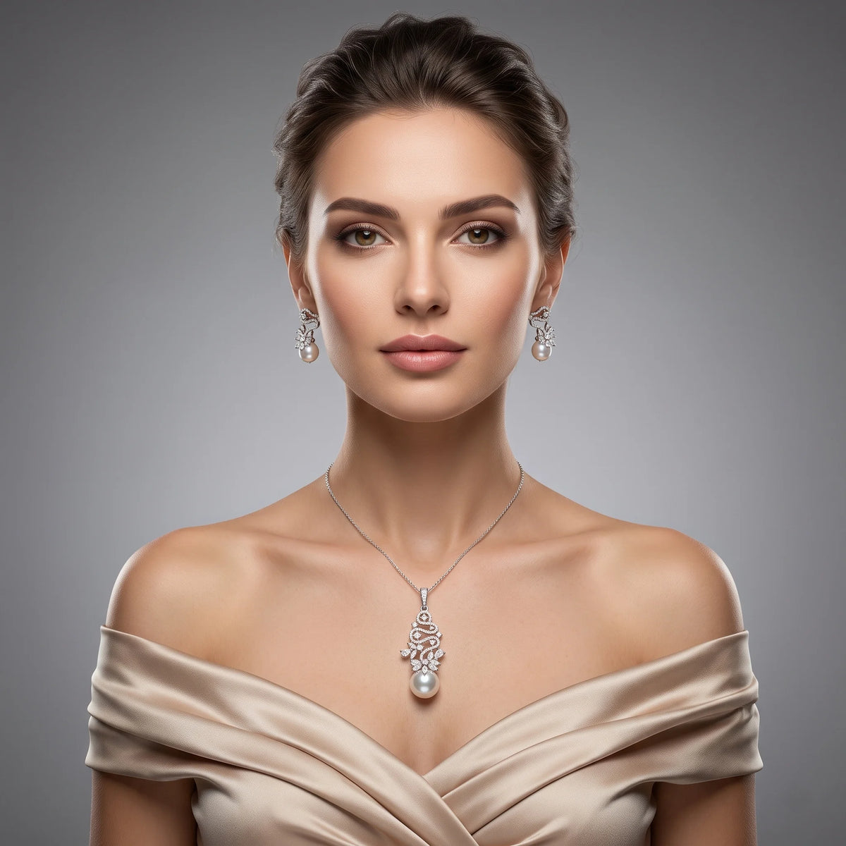 Luxora Pearl Cascade Vine Pendant Set