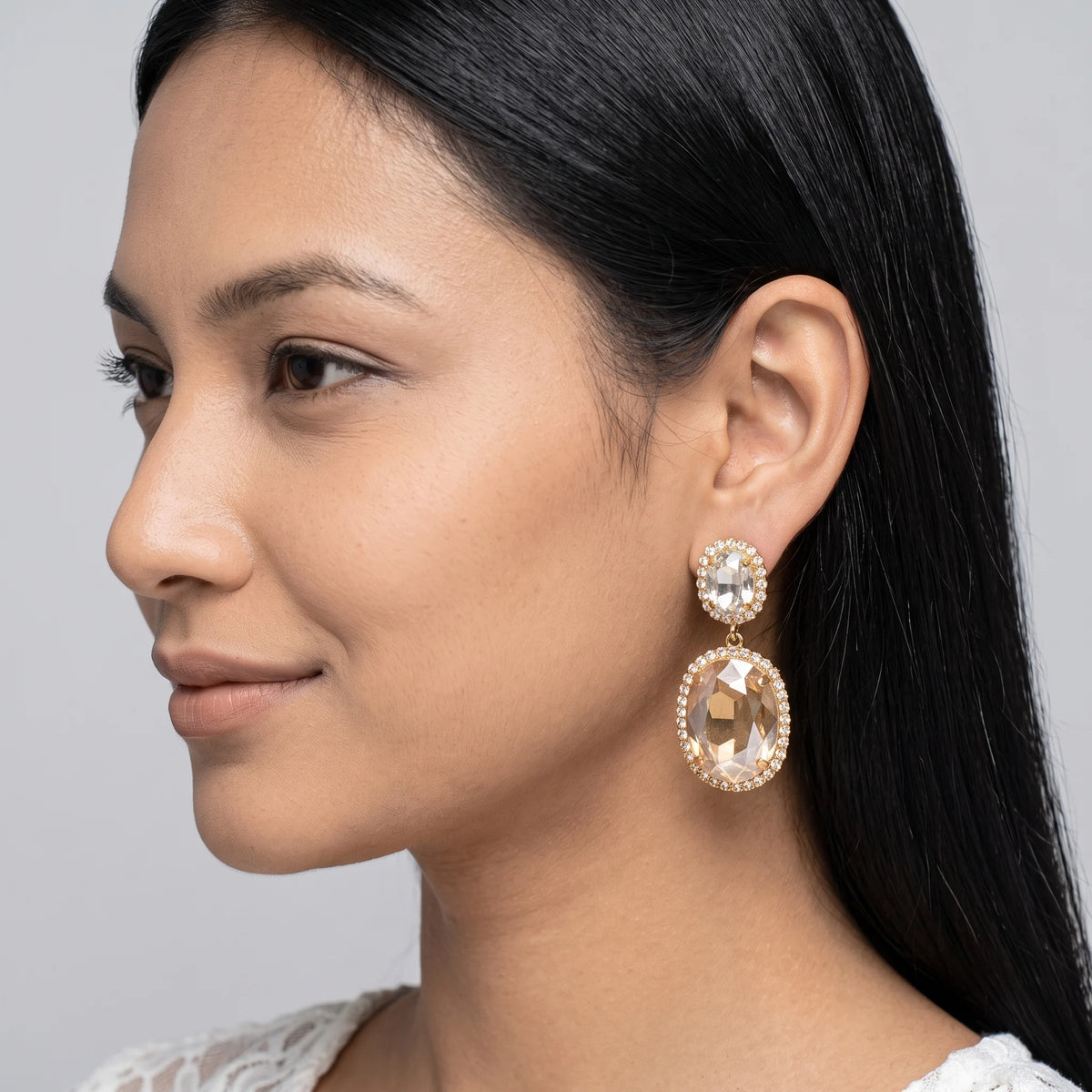 Luxora Celestia Crystal Drop Earrings