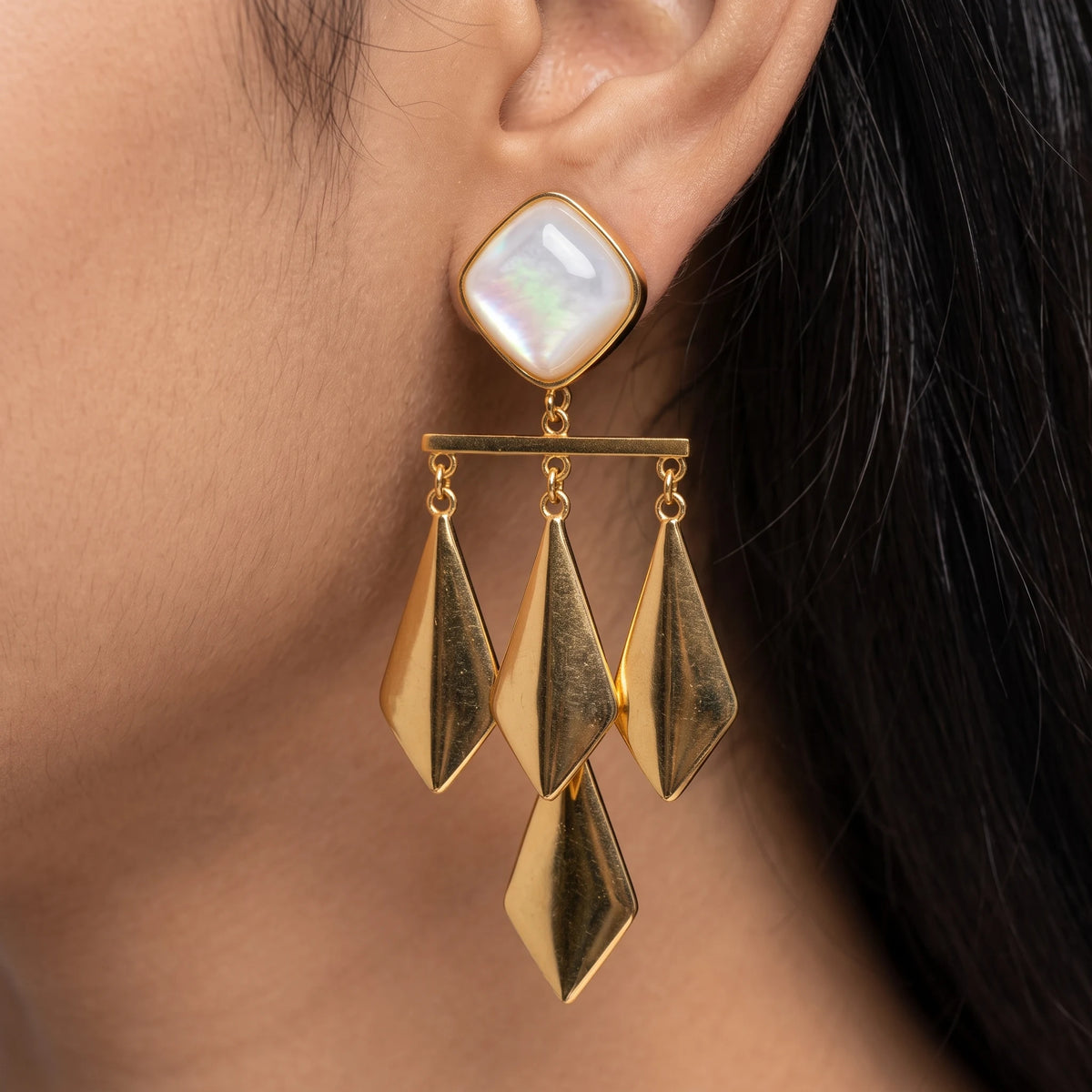 Luxora Aurora Pearl Cascade Earrings