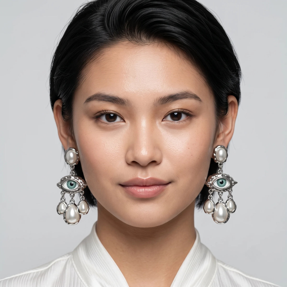 Luxora Mystic Eye Pearl Earrings