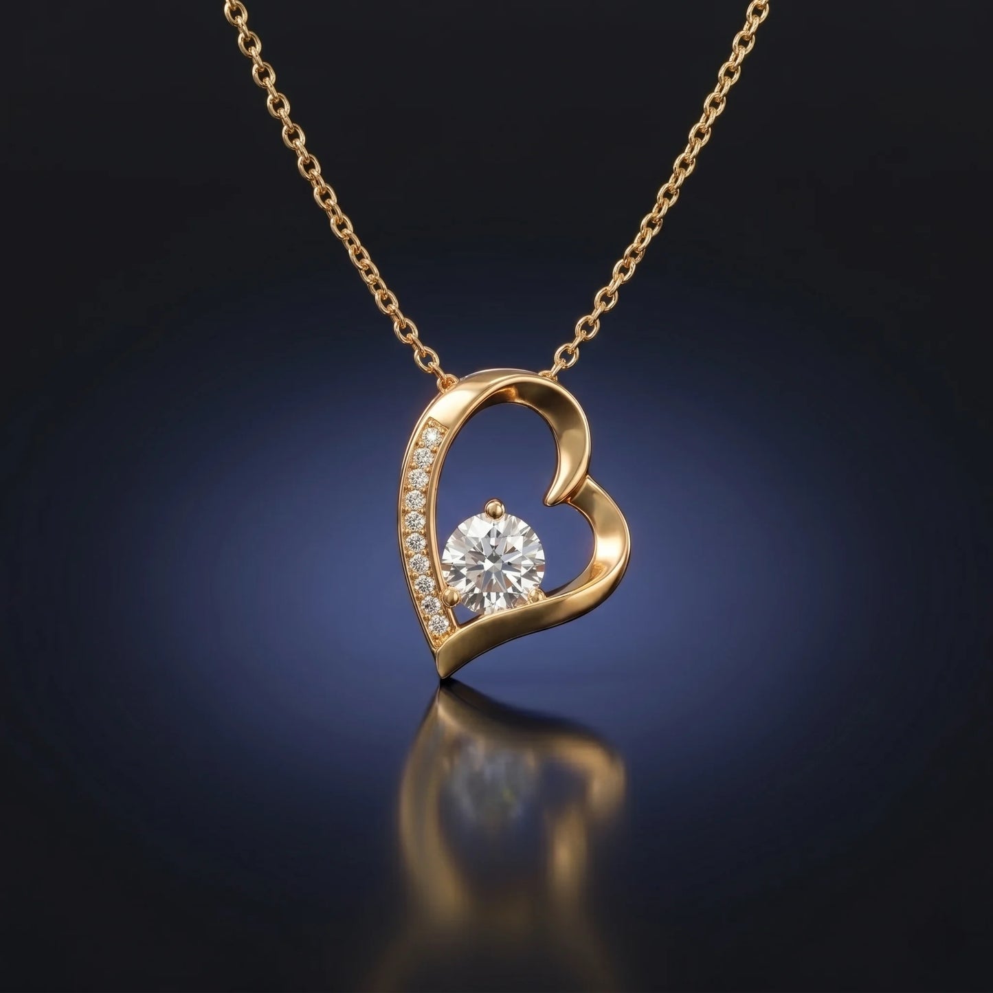 Luxora Radiant Heart Solitaire Pendant
