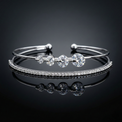 Luxora Four Diamond Double Line Kada