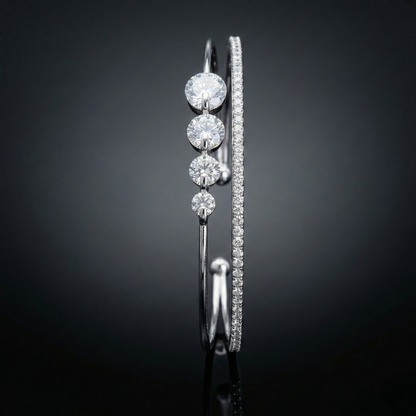 Luxora Four Diamond Double Line Kada