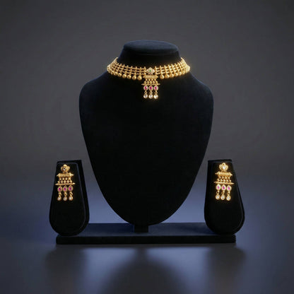 Luxora Delicate Gold 3 Pink Droplet Set