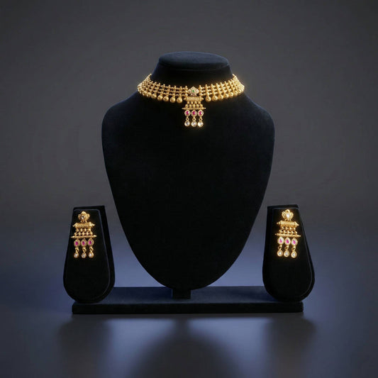 Luxora Delicate Gold 3 Pink Droplet Set