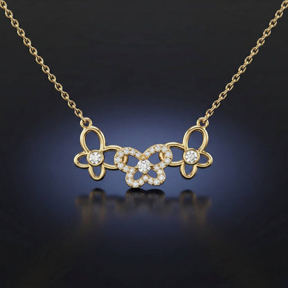 Luxora 3 Golden Butterfly in a Line