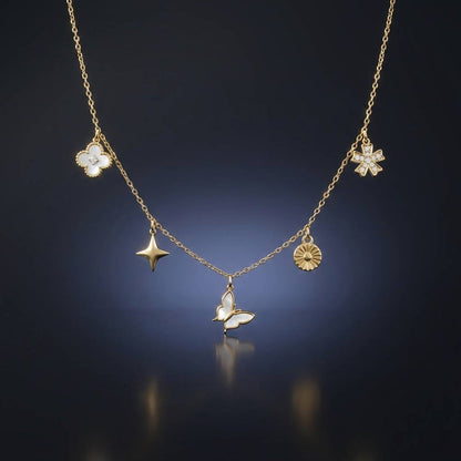 Luxora Chain with Butterfly and Flower Charms