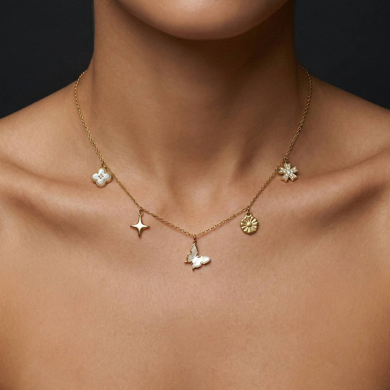 Luxora Chain with Butterfly and Flower Charms
