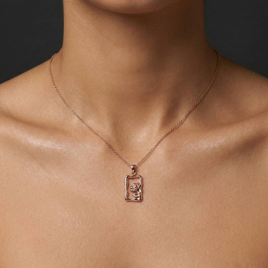 Luxora Rectangle with A Rose