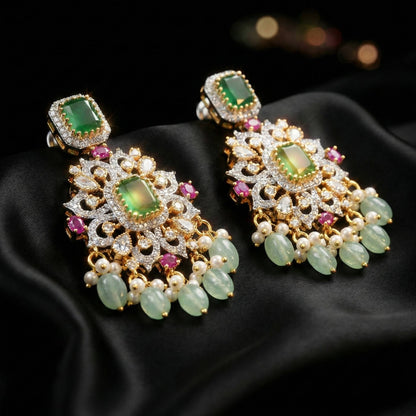 Luxora Emerald with Light Green Danglers