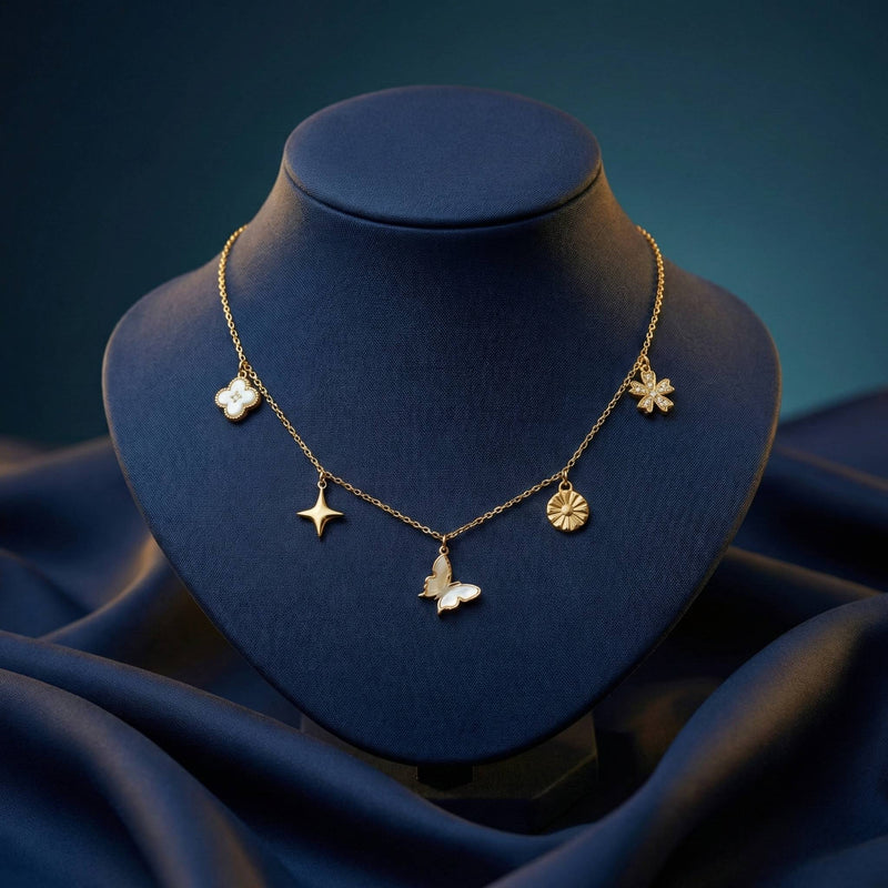 Luxora Chain with Butterfly and Flower Charms