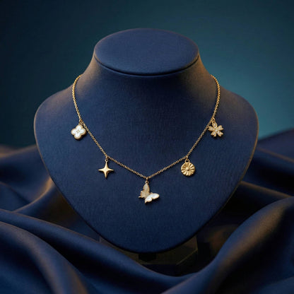 Luxora Chain with Butterfly and Flower Charms