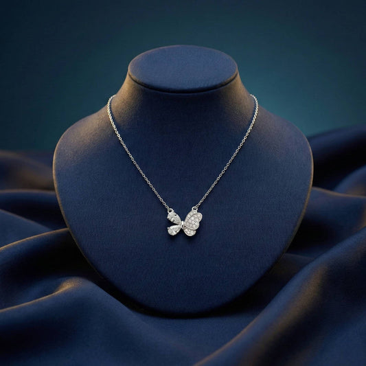 Luxora Silver Half Butterfly with Diamond