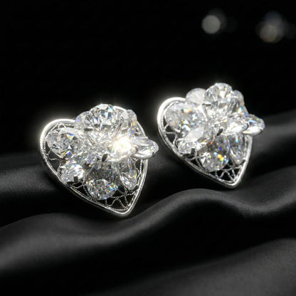 Luxora Silver Heart with White Diamonds