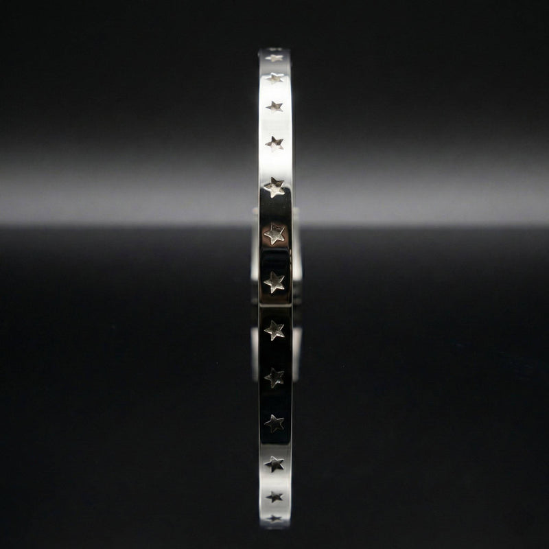 Luxora Small Star Silver Kada