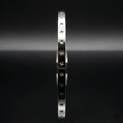 Luxora Small Star Silver Kada
