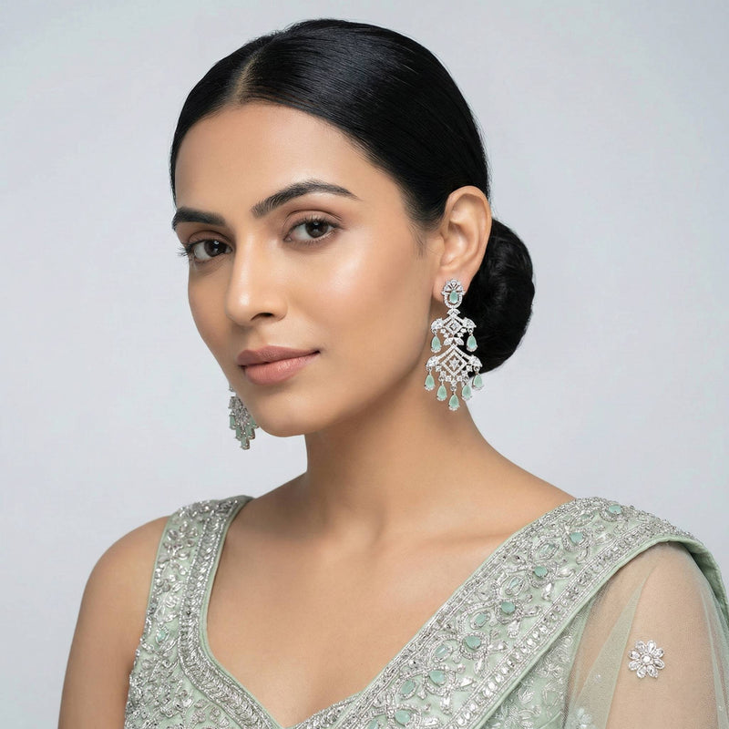 Luxora Silver AD with Mint Green Drops