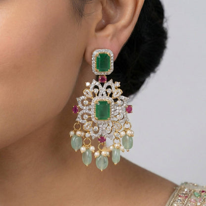 Luxora Emerald with Light Green Danglers