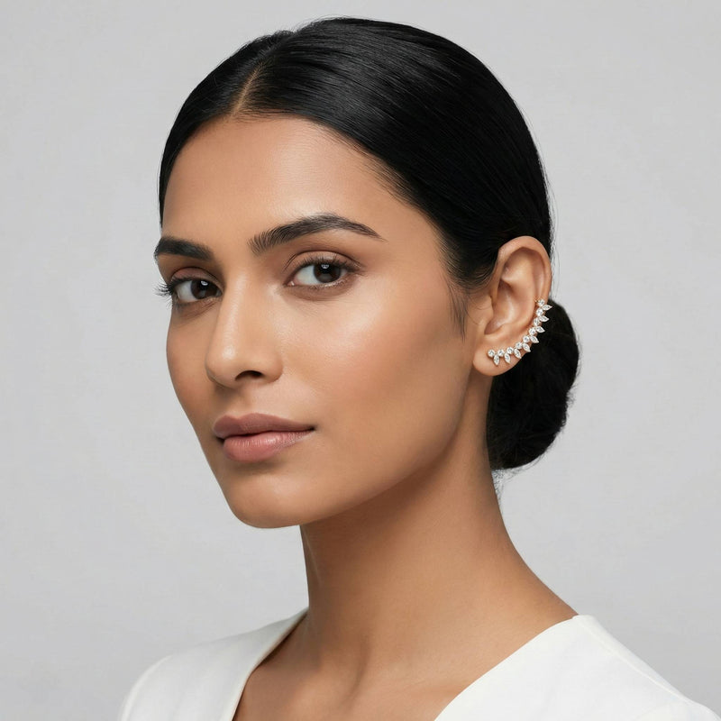 Luxora Single Diamond line Earcuffs