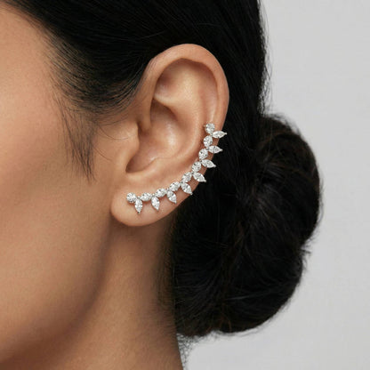 Luxora Single Diamond line Earcuffs