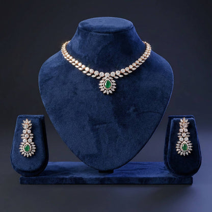 Luxora Emerald Teardrop Radiance Set