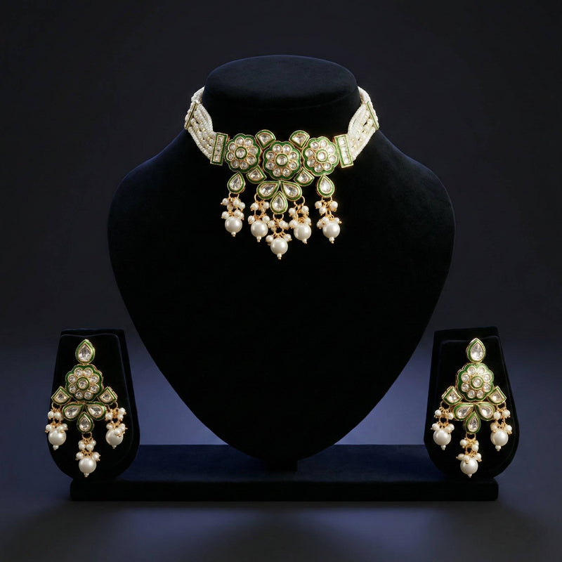 Luxora Emerald Royale Pearl Cascade Set