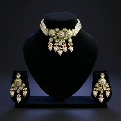 Luxora Emerald Royale Pearl Cascade Set