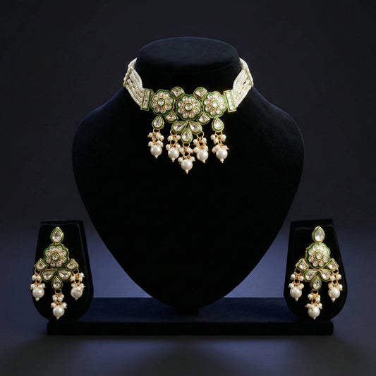 Luxora Emerald Royale Pearl Cascade Set