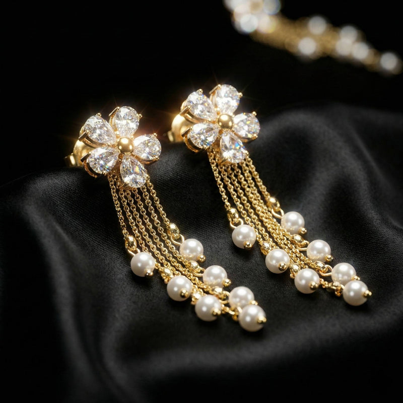 Luxora Floral with Chain Danglers