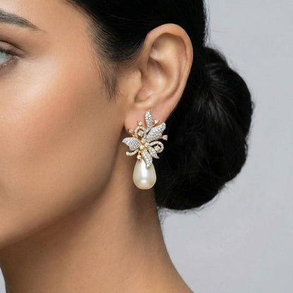 Luxora Floral with Pearl Drop